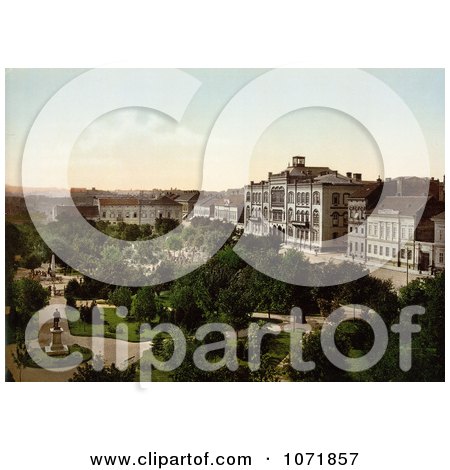 Photochrom of the University of Belgrade, Serbia - Royalty Free Historical Stock Photo by JVPD