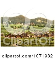 Photochrom Of The Village Of Leysin Switzerland Royalty Free Historical Stock Photo by JVPD