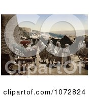Photochrom Of Vendors And People Constantine Algeria Royalty Free Historical Stock Photography