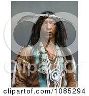 Portrait Of An Ojibwa Native American Indian Brave Man Known As Arrowmaker 1903 Free Photochrome Stock Photo
