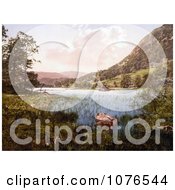 Roped Boat By The Shore At Rydal Water Lake District Cumbria England United Kingdom Royalty Free Stock Photography