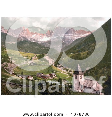 Rosengarten and St. Cyprian, Tyrol, Austria - Royalty Free Stock Photography  by JVPD