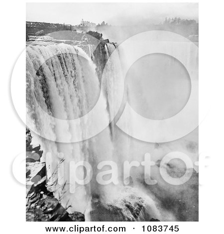 Rushing Waters Of Horseshoe Falls At Niagara Falls - Royalty Free Historical Stock Photography by JVPD