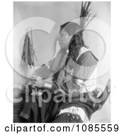Sioux Man Shooting Pieces Free Historical Stock Photography