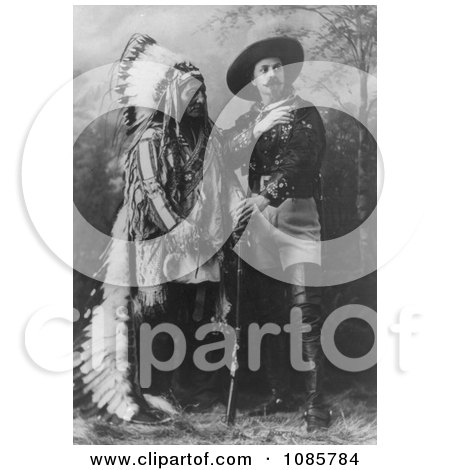Sitting Bull Standing With Buffalo Bill - Free Historical Stock Photography by JVPD