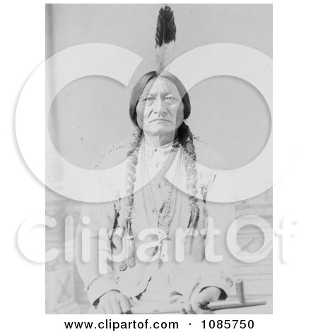 Sitting Bull With Peace Pipe - Free Historical Stock Photography by JVPD