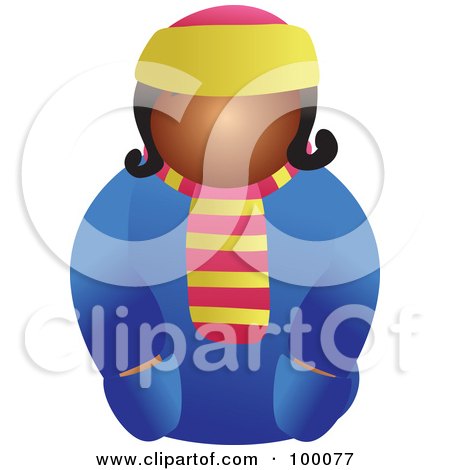 Royalty-Free (RF) Clipart Illustration of a Lady In Winter Clothing by Prawny