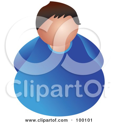 Royalty-Free (RF) Clipart Illustration of an Unhealthy Overweight Man by Prawny
