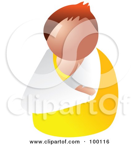 Royalty-Free (RF) Clipart Illustration of a Man With a Broken Arm by Prawny