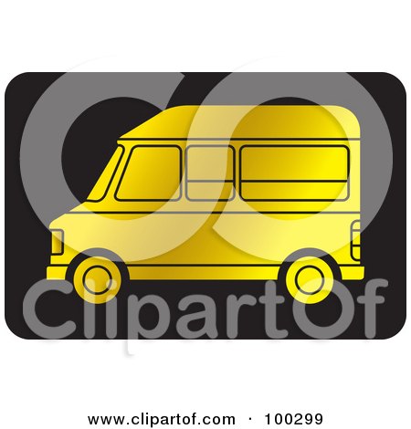 Royalty-Free (RF) Clipart Illustration of a Golden Van by Lal Perera