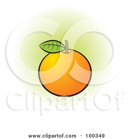 Royalty-Free (RF) Clipart Illustration of a Fresh Orange Fruit by Lal Perera