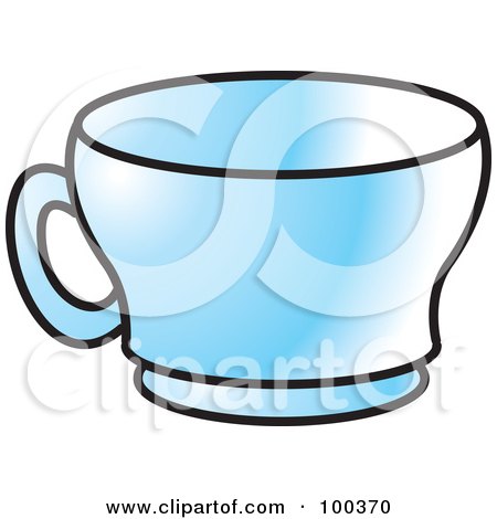 Royalty-Free (RF) Clipart Illustration of a Blue Cup by Lal Perera