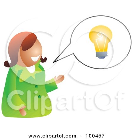 Royalty-Free (RF) Clipart Illustration of a Businesswoman Talking About An Idea by Prawny