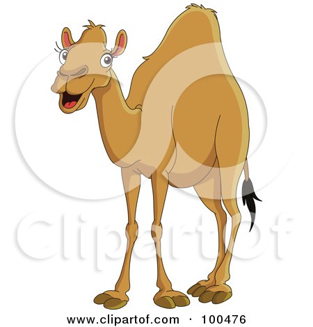 Royalty-Free (RF) Clipart Illustration of a Happy Camel Smiling by yayayoyo