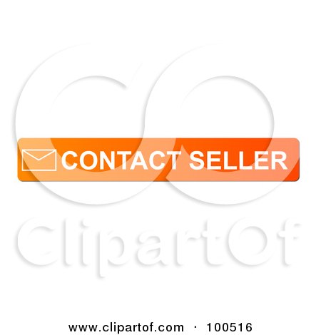 Royalty-Free (RF) Clipart Illustration of an Orange Contact Seller Website Button by oboy