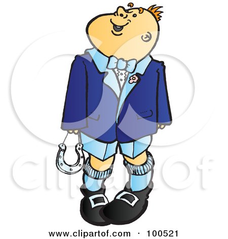 Royalty-Free (RF) Clipart Illustration of a Wedding Page Boy by Snowy