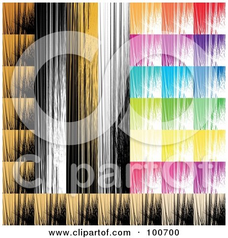 Royalty-Free (RF) Clipart Illustration of a Colorful Grungy Background With Lines by MilsiArt