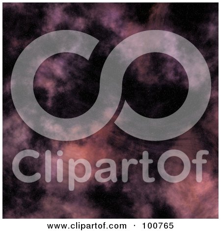 Royalty-Free (RF) Clipart Illustration of a Purple And Black Starry Nebula Background by Arena Creative