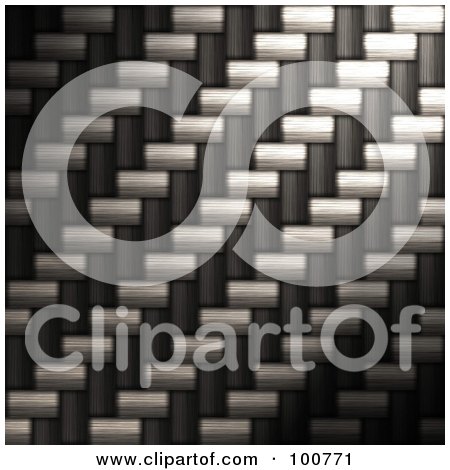 Royalty-Free (RF) Clipart Illustration of a Background Of Tightly Woven Diagonal Carbon Fiber by Arena Creative