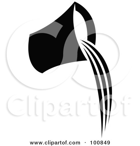 Royalty-Free (RF) Clipart Illustration of a Black And White Aquarius Bucket Icon by cidepix