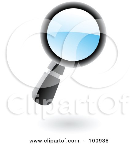 Royalty-Free (RF) Clipart Illustration of a 3d Glossy Search Icon by cidepix