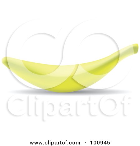 Royalty-Free (RF) Clipart Illustration of a 3d Realistic Banana by cidepix