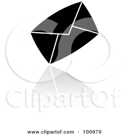 Royalty-Free (RF) Clipart Illustration of a Black And White Symbol Icon by cidepix