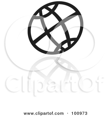 Royalty-Free (RF) Clipart Illustration of a Black And White WWW Symbol Icon by cidepix