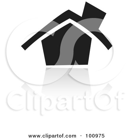 Royalty-Free (RF) Clipart Illustration of a Black And White Symbol Icon by cidepix