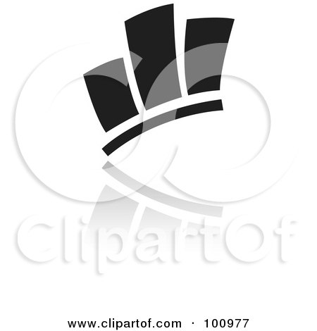 Royalty-Free (RF) Clipart Illustration of a Black Statistics Icon by cidepix