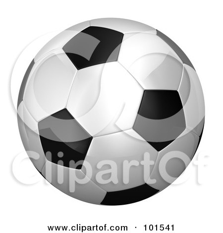 Royalty-Free (RF) Clipart Illustration of a 3d Traditional Soccer Ball by stockillustrations