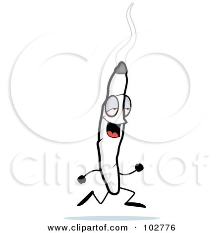 Royalty-Free (RF) Clipart Illustration of a Doobie Character Running by Cory Thoman