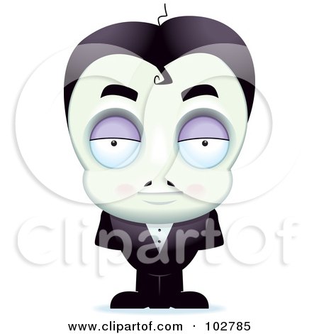 Royalty-Free (RF) Clipart Illustration of a Little Vampire Man by Cory Thoman