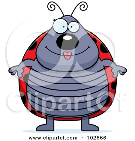 Royalty-Free (RF) Clipart Illustration of a Chubby Ladybug by Cory Thoman