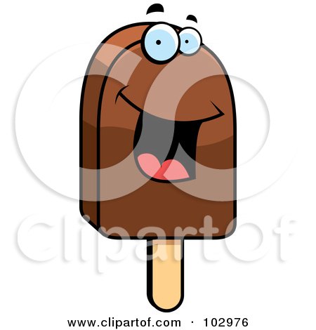 Royalty-Free (RF) Clipart Illustration of a Happy Smiling Fudge Bar by Cory Thoman