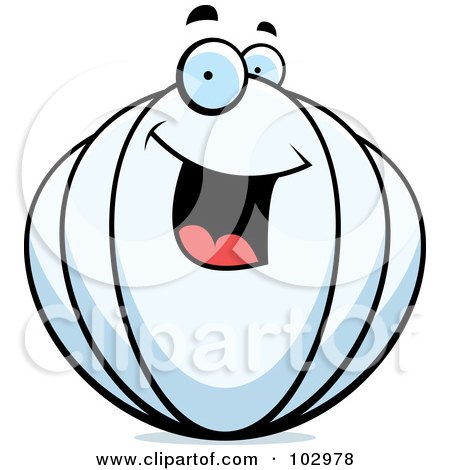 Royalty-Free (RF) Clipart Illustration of a Happy Smiling Shell by Cory Thoman