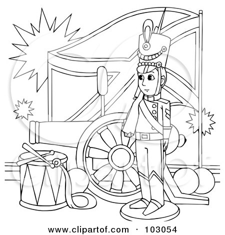 Royalty-Free (RF) Clipart Illustration of a Coloring Page Outline Of A ...