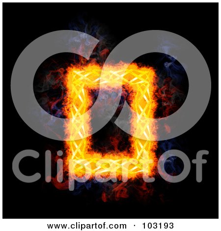 Royalty-Free (RF) Clipart Illustration of a Blazing Frame Symbol by Michael Schmeling