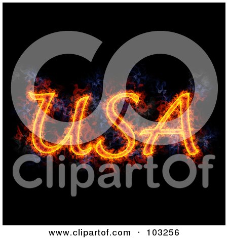 Royalty-Free (RF) Clipart Illustration of Blazing USA by Michael Schmeling