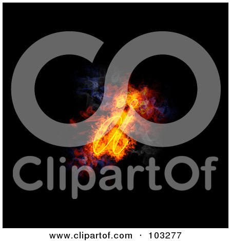 Royalty-Free (RF) Clipart Illustration of a Blazing Symbol A by Michael Schmeling