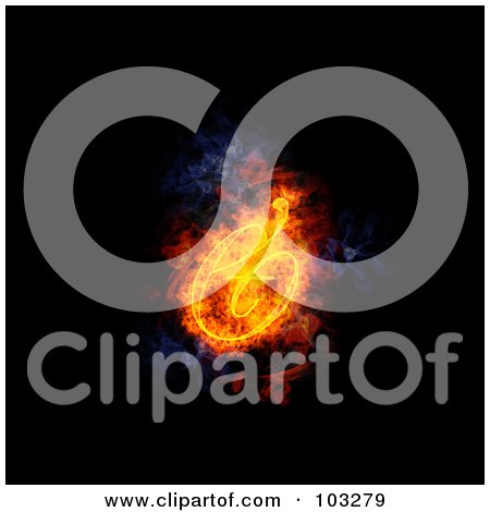 Royalty-Free (RF) Clipart Illustration of a Blazing Ampersand Symbol - 2 by Michael Schmeling