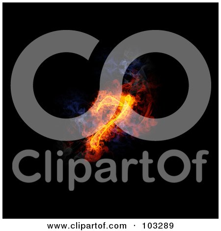 Royalty-Free (RF) Clipart Illustration of a Blazing 7 Symbol by Michael Schmeling