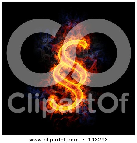 Royalty-Free (RF) Clipart Illustration of a Blazing Paragraph Symbol - 1 by Michael Schmeling