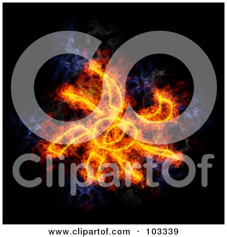 Royalty-Free (RF) Clipart Illustration of a Blazing Sun Symbol by Michael Schmeling