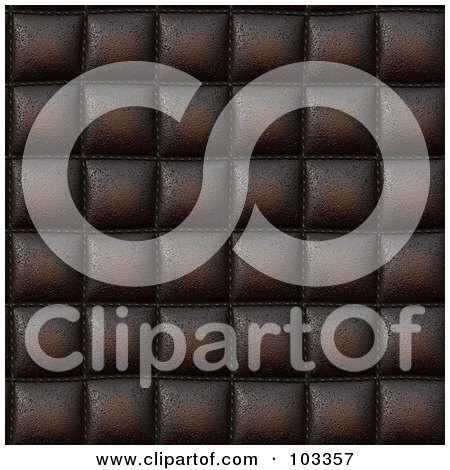 Royalty-Free (RF) Clipart Illustration of a Seamless Brown Padded Leather Pattern by Arena Creative