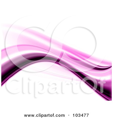 Royalty-Free (RF) Clipart Illustration of an Abstract Pink Wave On White Background by KJ Pargeter