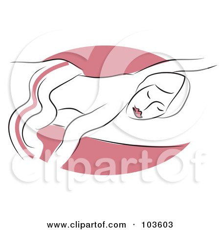 Royalty-Free (RF) Clipart Illustration of a Woman Relaxing by Prawny