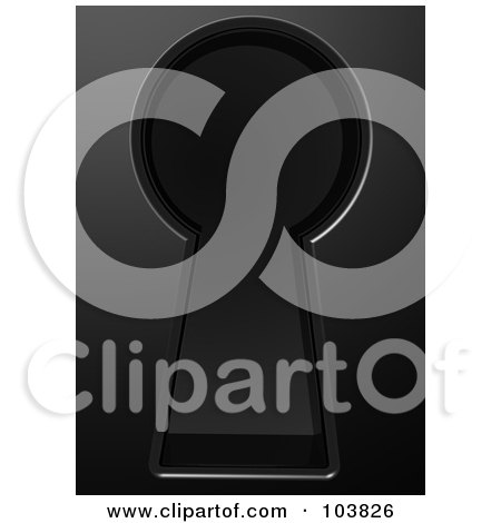 Royalty-Free (RF) Clipart Illustration of a 3d Black Keyhole With A View Of Darkness by Tonis Pan