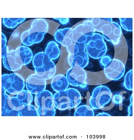 Royalty-Free (RF) Clipart Illustration of a Blue Cell Background by ShazamImages