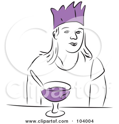 Royalty-Free (RF) Clipart Illustration of a Party Woman With A Drink by Prawny
